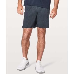 Lululemon Surge Short Linerless 5" Size XL Heathered Texture Iron Blue True Navy